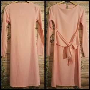 NWT Go Couture Long Sleeve Front Tie Dress Size M